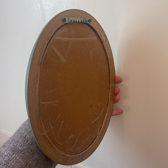 Original art acrylic chive blossom painting on Vintage wood frame One of a kind - Picture 4 of 4